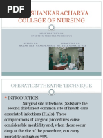 Shri Shankaracharya College of Nursing: Indepth Study On: Opertion Theatre Technique