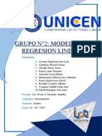 Grupo N°2: Modelo de Regresion Lineal: Estudiantes