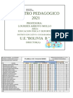 Registro Pedagogico 2021: U.E."Bolivia B "