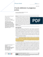 Management of Acute Abdomen in Pregnancy Current Perspectives