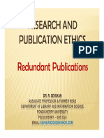 Research and Publication Ethics: Redundant Publications