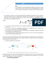 Fuerza Gravitacional - Trabajo y Energía