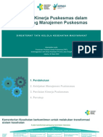 Penilaian Kinerja Puskesmas Dalam Mendukung Manajemen Puskesmas