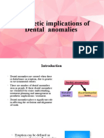 Prosthetic Implications of Dental Anomalies and Problems