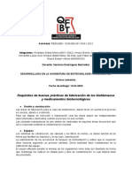 Requisitos de Buenas Prácticas de Fabricación de Los Biofármacos y Medicamentos Biotecnológicos