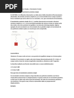 El Movimiento Armónico Simple y Movimiento Circular