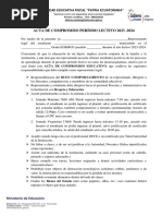 Acta de Compromiso Inicio Período Lectivo