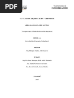 Investigación: Facultad de Arquitectura Y Urbanismo