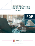 Registro de Información: en La Ficha de Postulacion