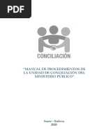 Manual de Procedimientos de La Unidad de Conciliación Del Ministerio Público