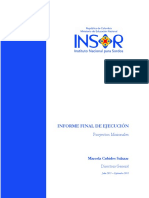 Informe Final de Ejecución: Proyectos Misionales