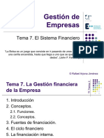 Tema 7 El Sistema Financiero