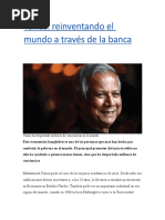 Yunus Reinventando El Mundo A Través de La Banca