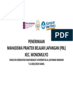 Penerimaan Mahasiswa Praktek Belajar Lapangan (PBL) Kec. Wonomulyo