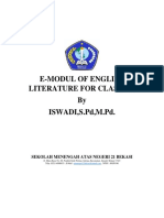 E-Modul of English Literature For Class Xii by ISWADI, S.PD, M.PD