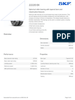 SKF 22220 EK Specification