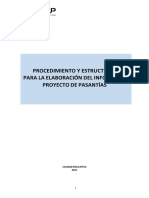 Procedimiento Y Estructura para La Elaboración Del Informe de Proyecto de Pasantías