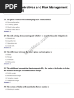 Financial Derivatives and Risk Management Solved MCQs (Set-2)