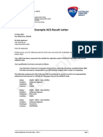 Example ACS Result Letter