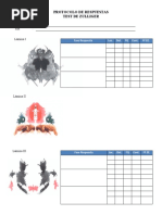 Protocolo de Respuestas Test de Zulliger