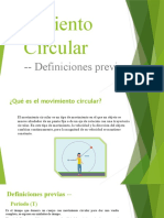 Movimiento Circular: - Definiciones Previas