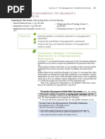 6.4 The Hypergeometric Probability Distribution: Preparing For This Section