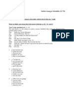 Soal Bahasa Inggris Greetings Kelas 7 SMP Read Carefully and C Hoose The Best Answer Between A, B, C, D, and E - Text 1 Is For Questions No. 1 - 4