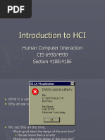 Introduction To HCI