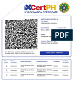 Sample PH Vax Cert