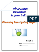 Presence of Oxalative Ions in Guava