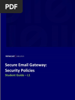 Secure Email Gateway: Security Policies: Student Guide - L1