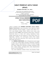 Pejabat Pembuat Akta Tanah (PPAT) : Surat Kuasa Membebankan Hak Tanggungan