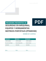 Formato Programa Máquinas Equipos y Herramientas - Versión NOV 2019