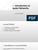 IS 171 - Introduction To Computer Networks: Layered Models