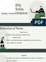 Responsible Use of Media and Information