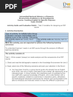 Task 3 - Variables For Designing An ESP Course