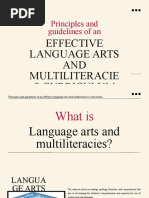 Principles and Guidelines of An: Effective Language Arts AND Multiliteracie S Curriculum