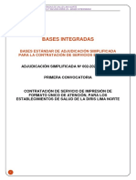 Bases Integradas: Bases Estándar de Adjudicación Simplificada para La Contratación de Servicios en General