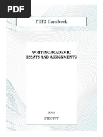 PDP2 Handbook: Writing Academic Essays and Assignments