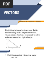 Vectors: Presented By: Ms. Carmina Jane G. Domantay