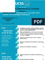 SEM 1 Fundamentos y Conceptos de La Calidad Como Estrategia