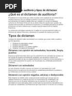 ¿Qué Es El Dictamen de Auditoria?