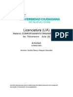 Examen Final Comportamiento Organizacional 3 Tetra Licenciatura en Informatica Administrativa