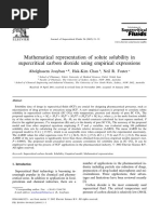 Mathematical Representation of Solute Solubility in Supercritical Carbon Dioxide Using Empirical Expressions