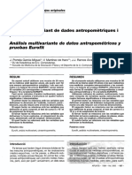 Análisi Multivariant de Dades Antropométriques I Proves Eurofit