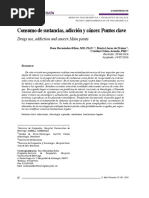 Consumo de Sustancias, Adicción y Cáncer. Puntos Clave: Drugs Use, Addiction and Cancer. Main Points