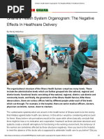 Ghana's Health System Organogram - The Negative Effects in Healthcare Delivery