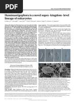 Letter: Hemimastigophora Is A Novel Supra-Kingdom-Level Lineage of Eukaryotes