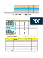 Equipos, Maquinaria, Herramientas y Equipos