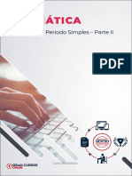 Gramática: A Sintaxe Do Período Simples - Parte II